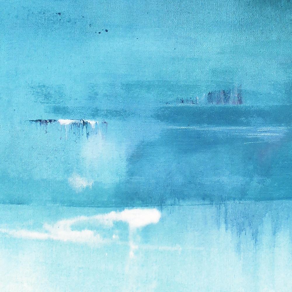 Binyamin Basteker, Heavenly Ocean, oil on canvas, 90 x 80 cm For Sale 1