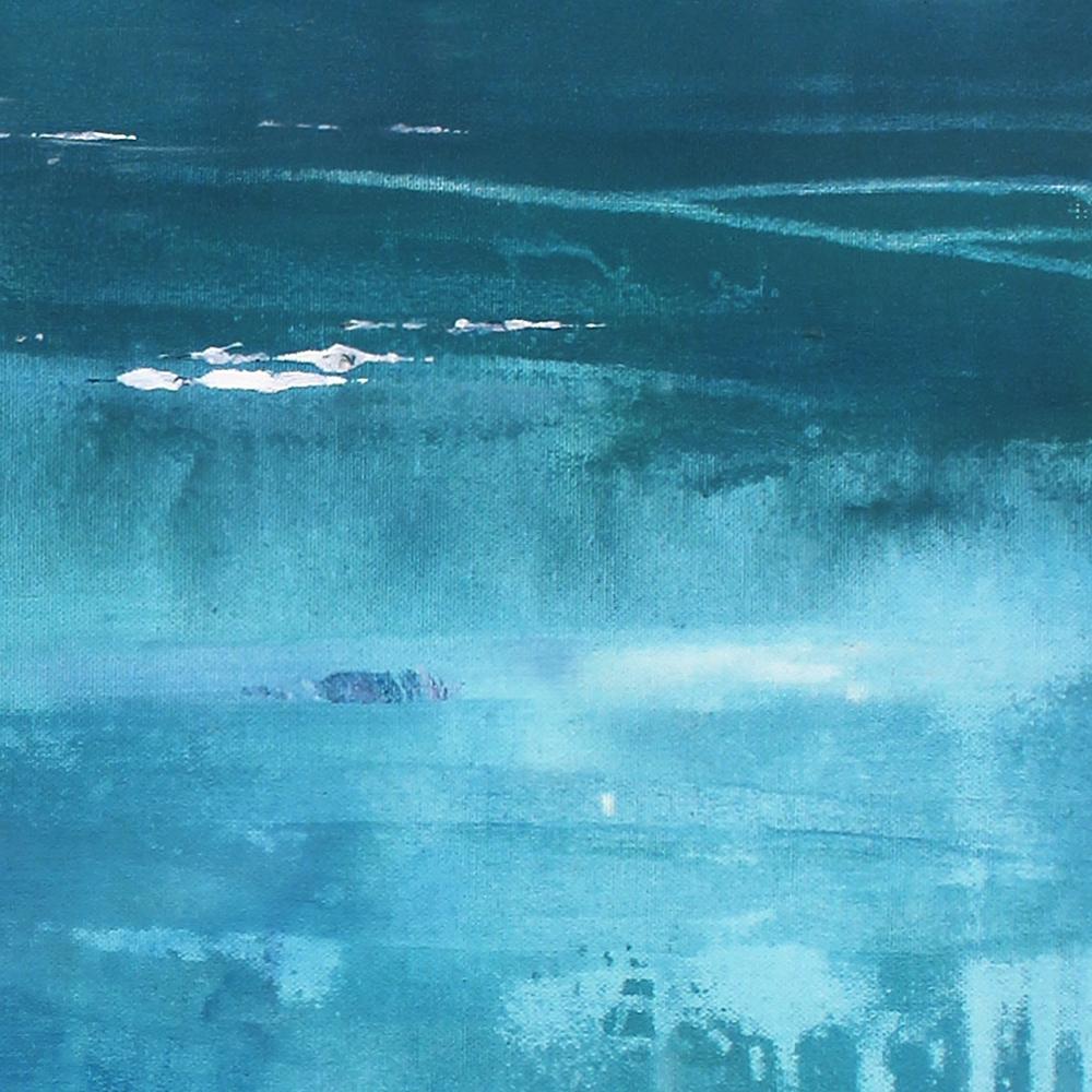 Binyamin Basteker, Heavenly Ocean, oil on canvas, 90 x 80 cm For Sale 2