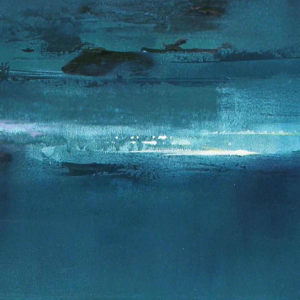 Binyamin Basteker, Heavenly Ocean, Öl auf Leinwand, 90 x 80 cm im Angebot 3