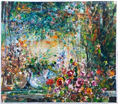 Binyamin Basteker, Jerusalem Garden , 2023  oil on canvas 70 x 80 cm