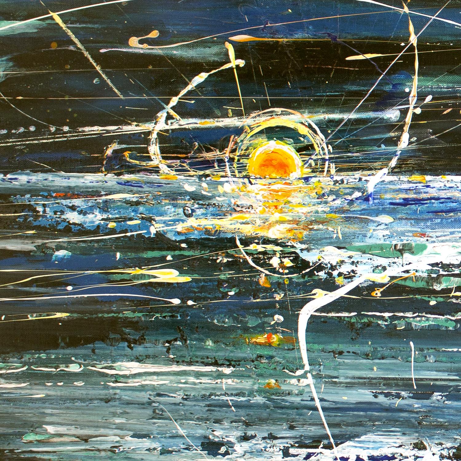Binyamin Basteker, Mediterranean Sunset , oil on canvas For Sale 1
