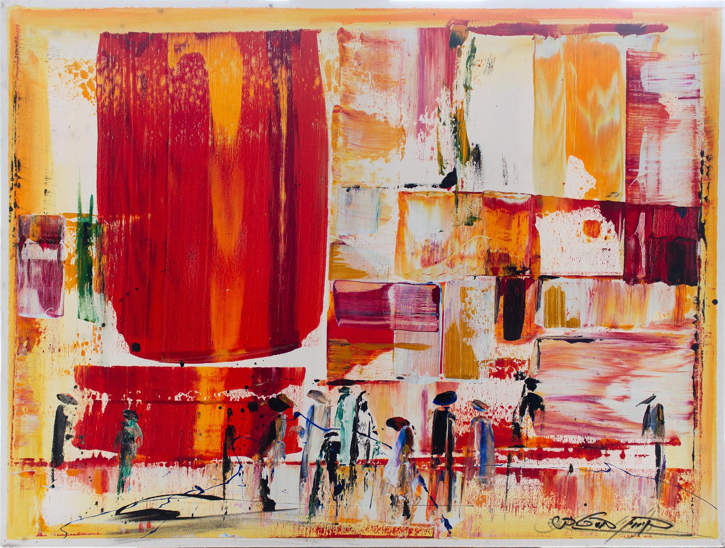 Binyamin Basteker,  Paysage urbain , 2022  huile sur toile   60 x 80 cm