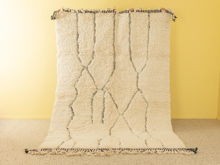 Atlas Mountains Rug Biographies Moroccan Berber Rug Atlas Mountains Creamy Black Wool For ...
