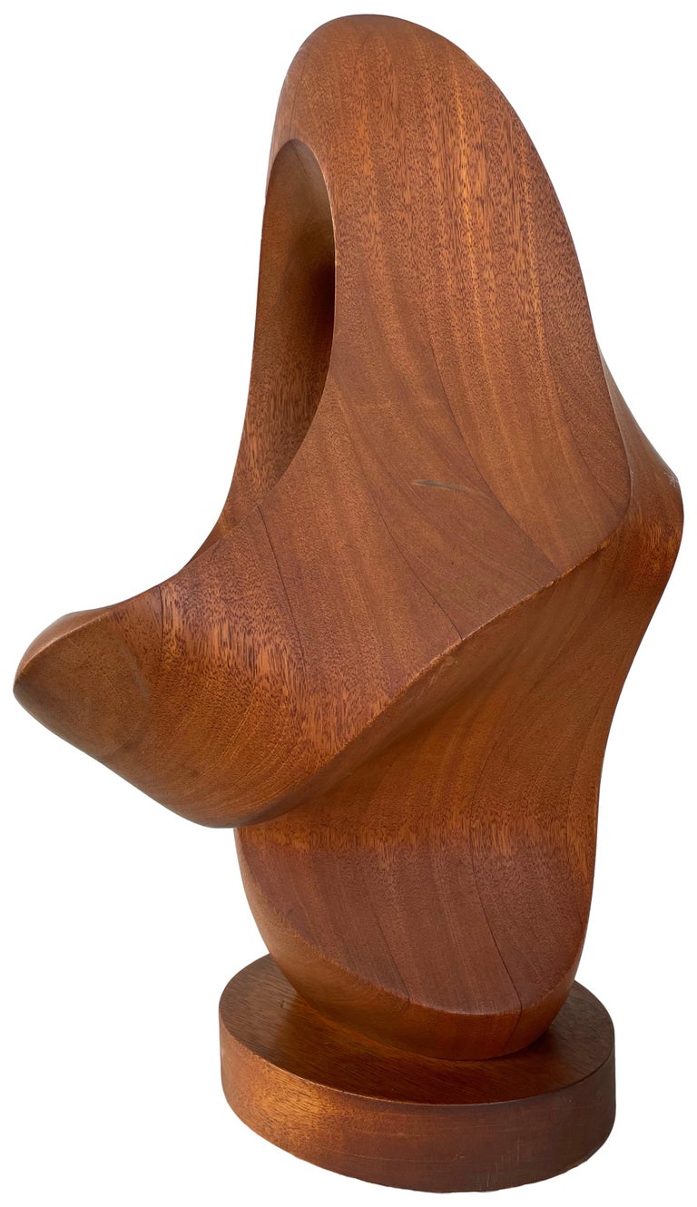 Biomorphic Abstract Carved Wood Sculpture For Sale at 1stDibs