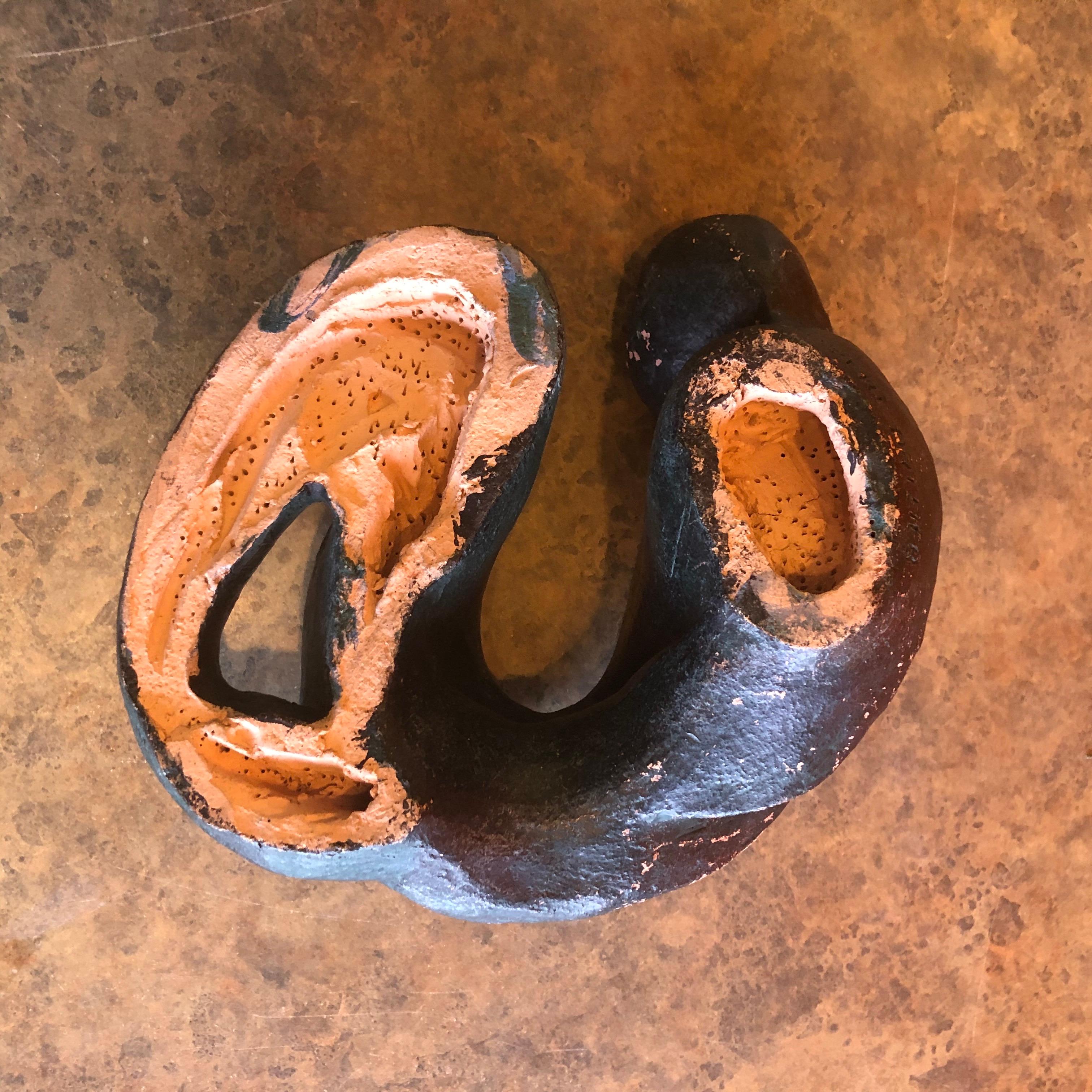 American Biomorphic Abstract Pottery Sculpture by Robert Ortlieb For Sale