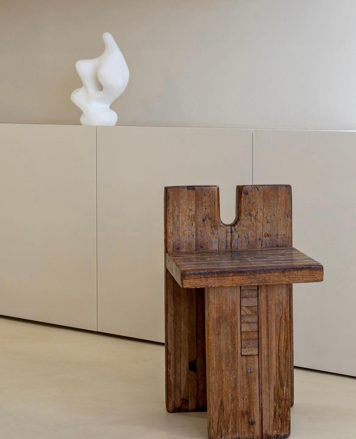 Brazilian Biomorphic Abstract Tabletop Sculpture White For Sale