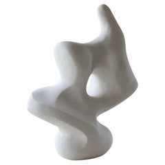 Biomorphic Abstract Tabletop Sculpture White