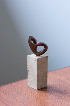 Afromosie biomorphique et sculpture en pierre calcaire de Bengt Amundin, 1967