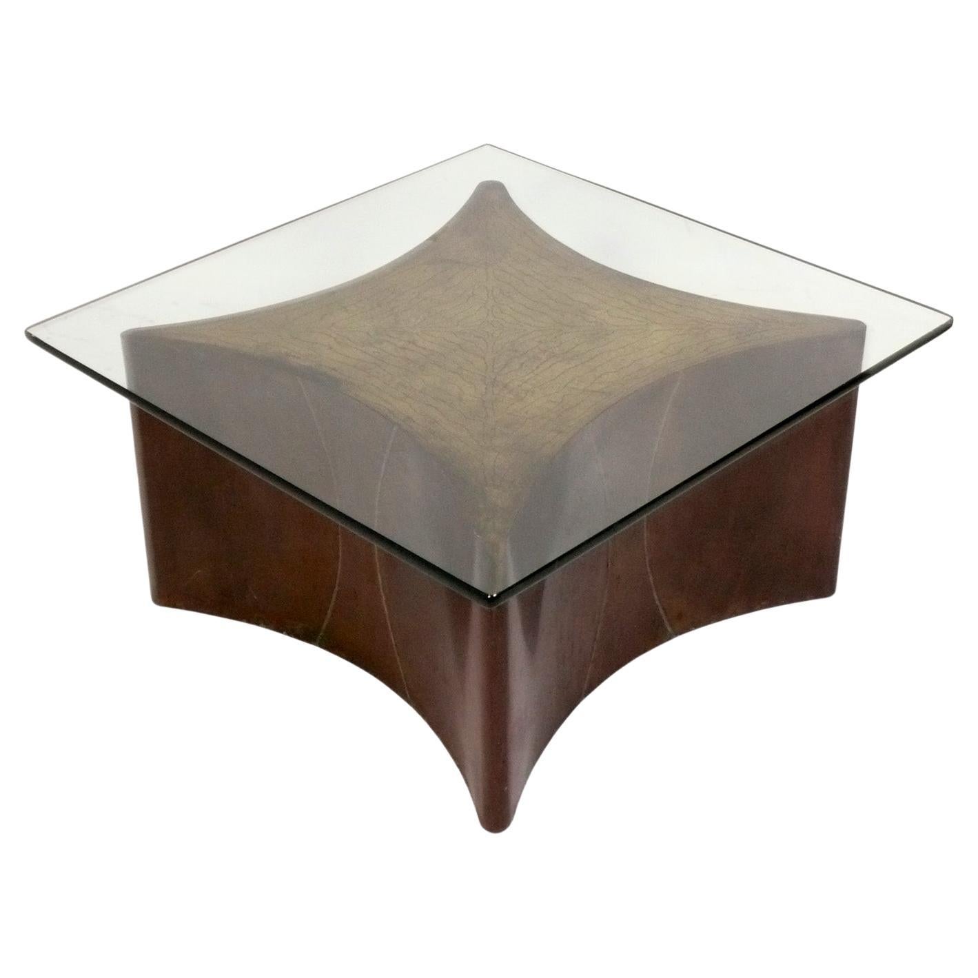 Biomorphic Brass Coffee Table attributed to Philip and Kelvin Laverne For Sale