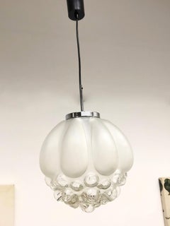 Biomorphic Bubble Glass Pendant Light, 1960s, German