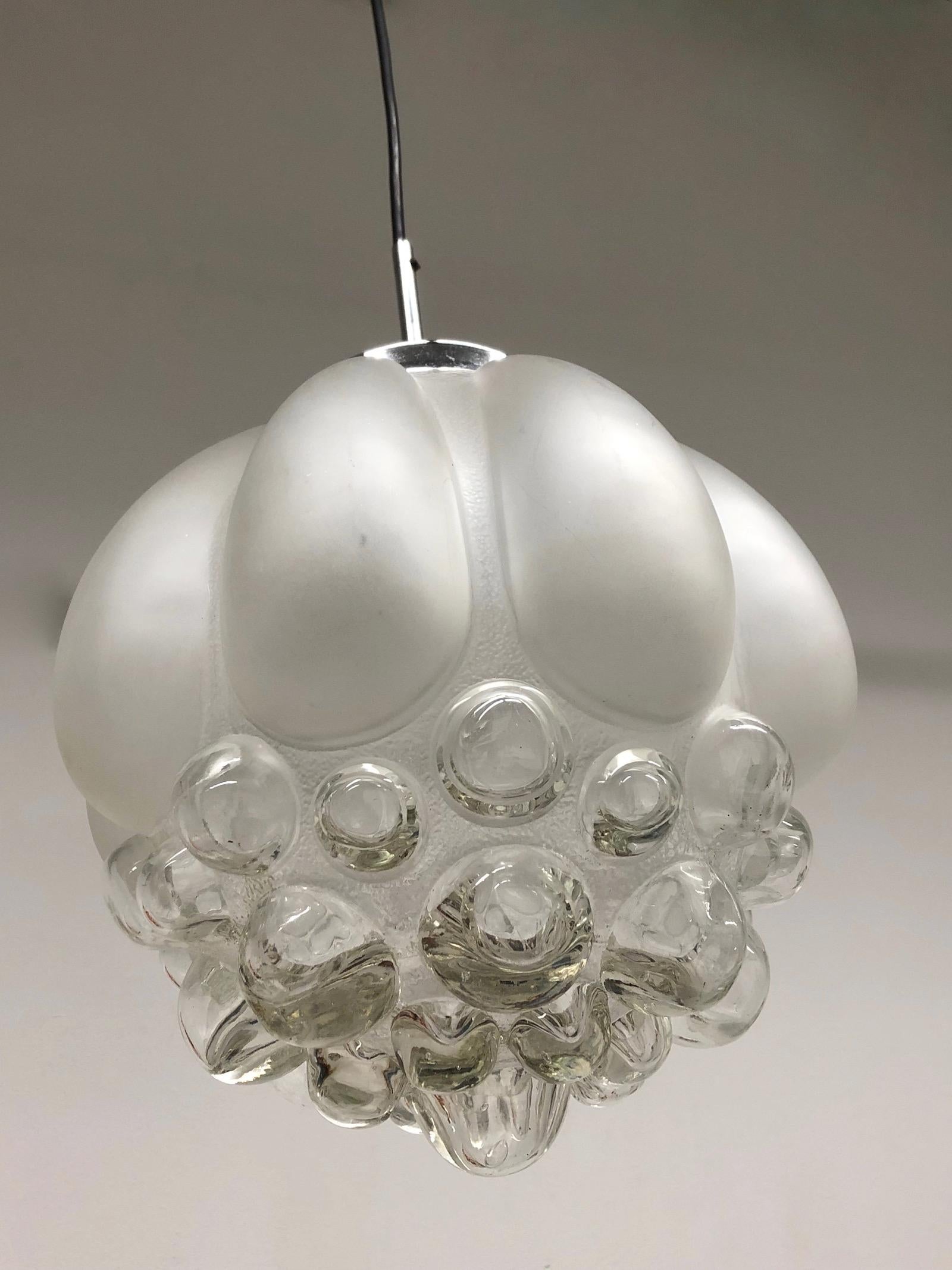 bubbled glass pendant light