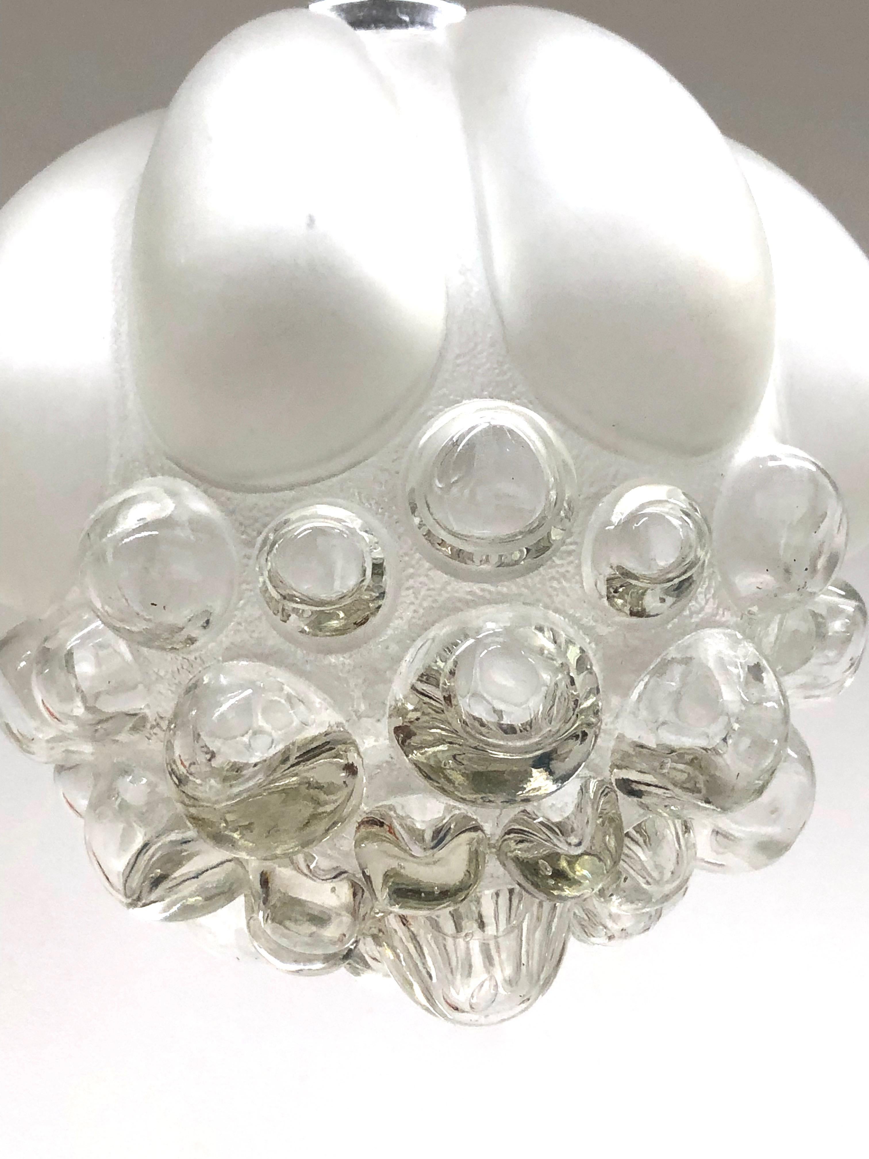 Mid-Century Modern Biomorphic Bubble Glass Pendant Light, 1960s, German