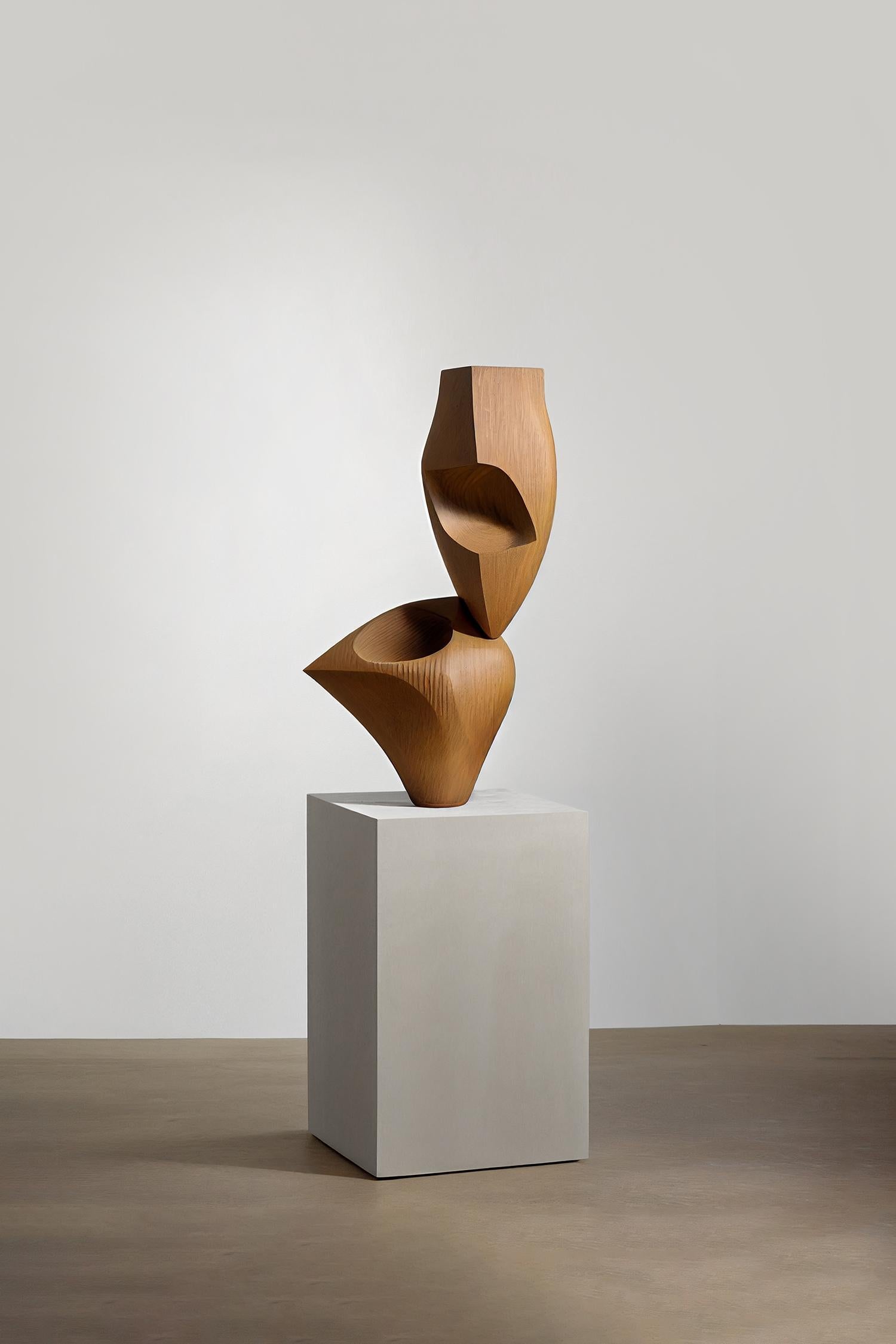 Mexican Biomorphic Carved Wood Sculpture in the Style of Isamu Noguchi For Sale