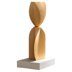 Biomorphic Carved Wood Sculpture in the Style of Isamu Noguchi