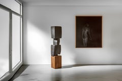 Scultura biomorfa in legno intagliato nello stile di Isamu Noguchi, Unseen Force 18