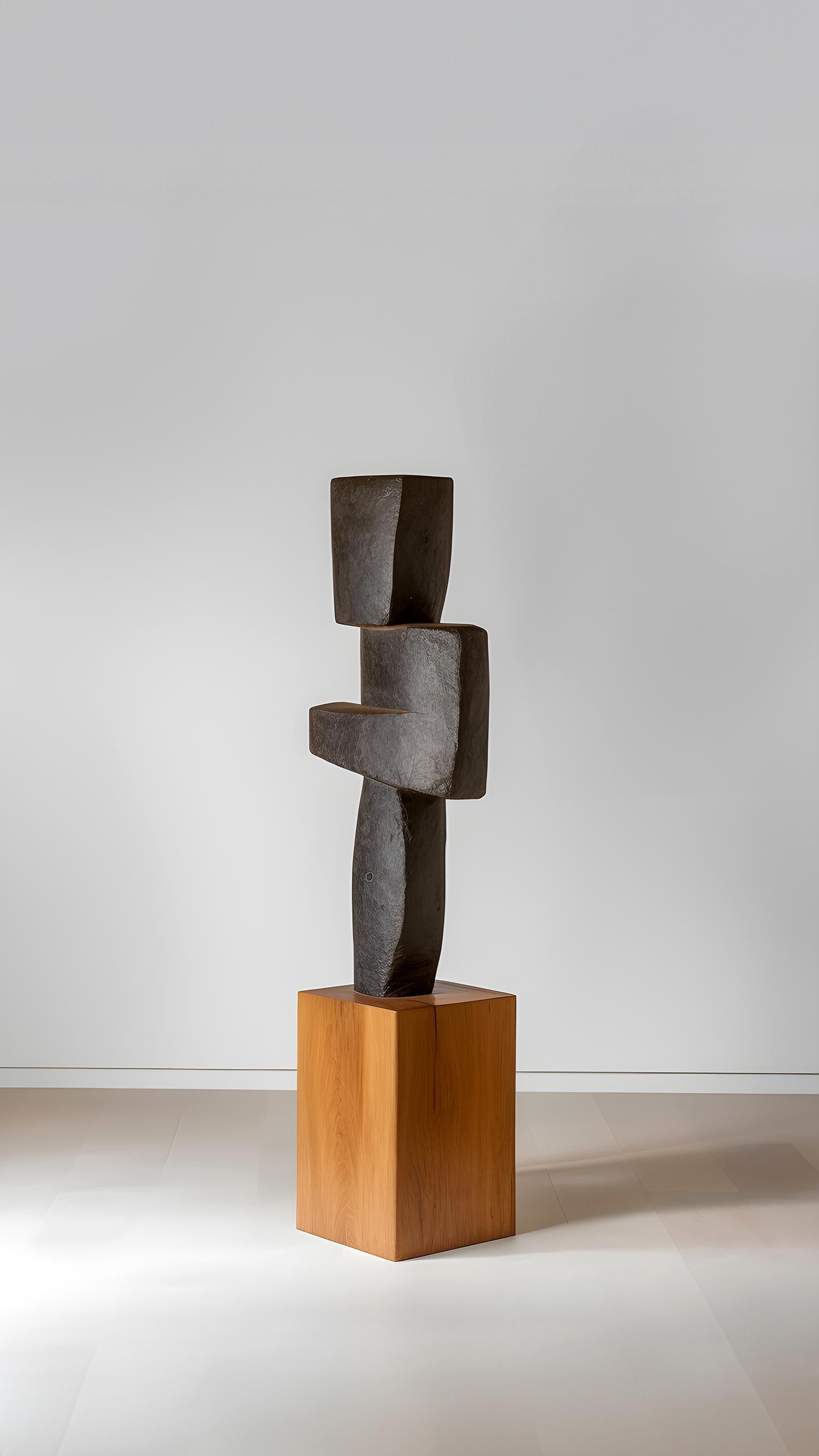 Hand-Crafted Biomorphic Carved Wood Sculpture in the style of Isamu Noguchi, Unseen Force 20 For Sale