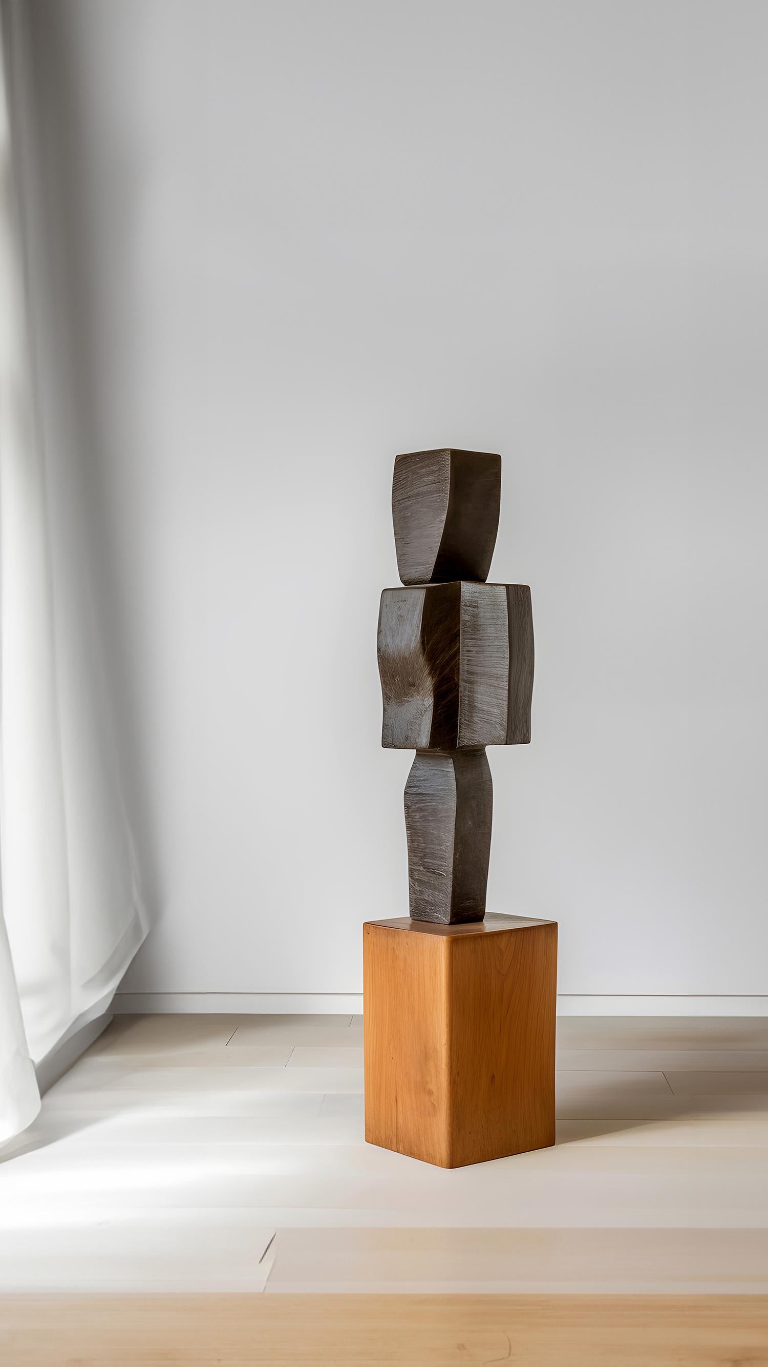 Biomorphe geschnitzte Holzskulptur im Stil von Isamu Noguchi, Unseen Force 20 (Hartholz) im Angebot