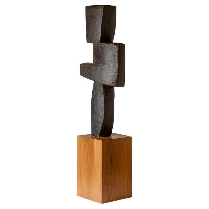 Biomorphic Carved Wood Sculpture in the style of Isamu Noguchi, Unseen ...