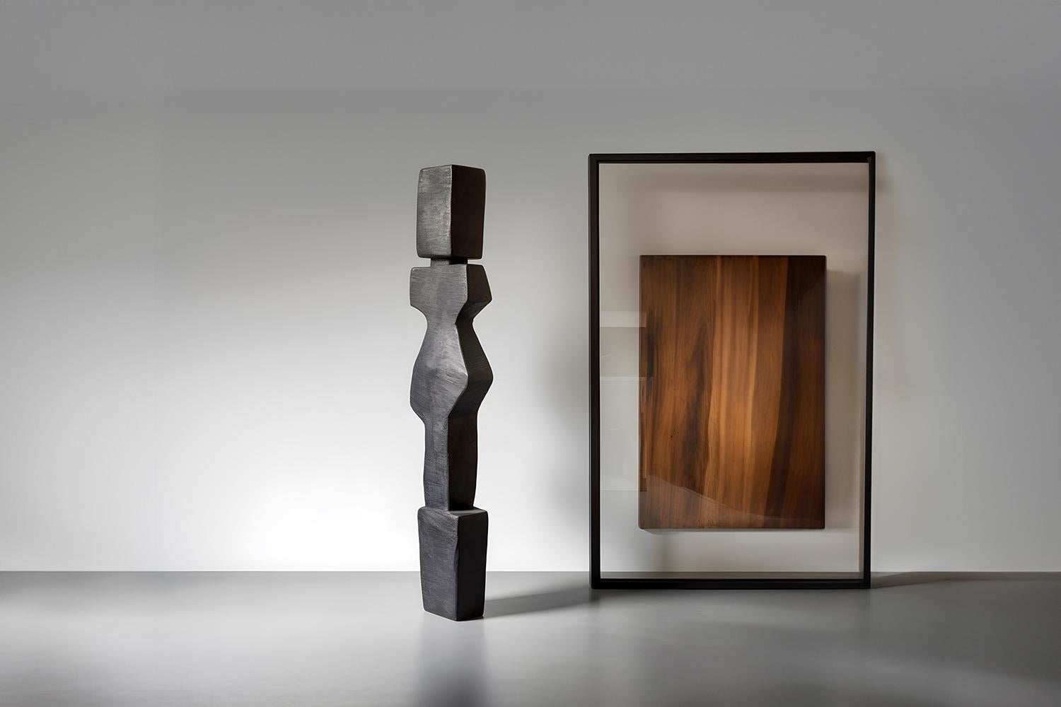 Mid-Century Modern Biomorphic Carved Wood Sculpture in the style of Isamu Noguchi, Unseen Force 21  For Sale