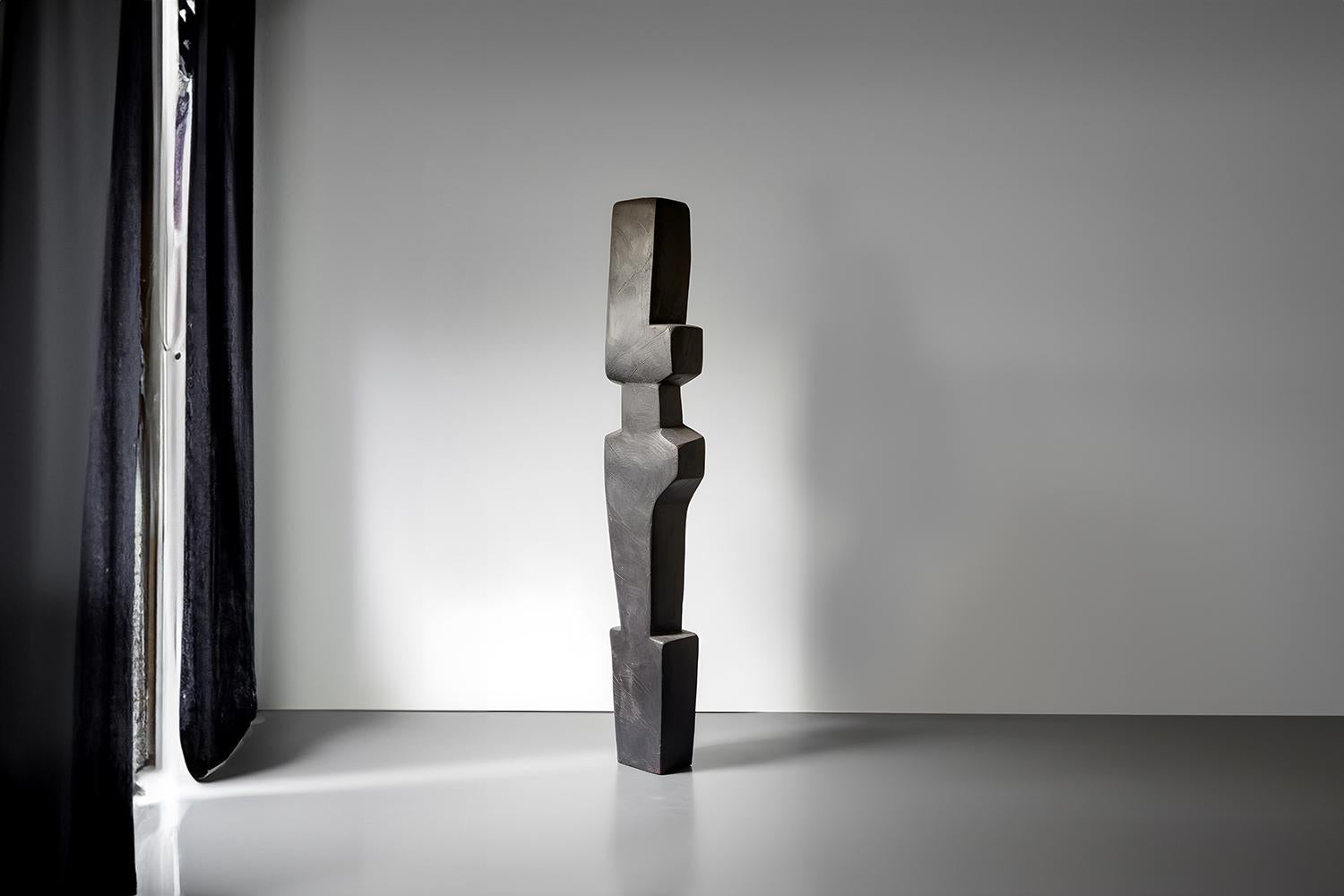 Biomorphe geschnitzte Holzskulptur im Stil von Isamu Noguchi, Unseen Force 21  (Mexikanisch) im Angebot