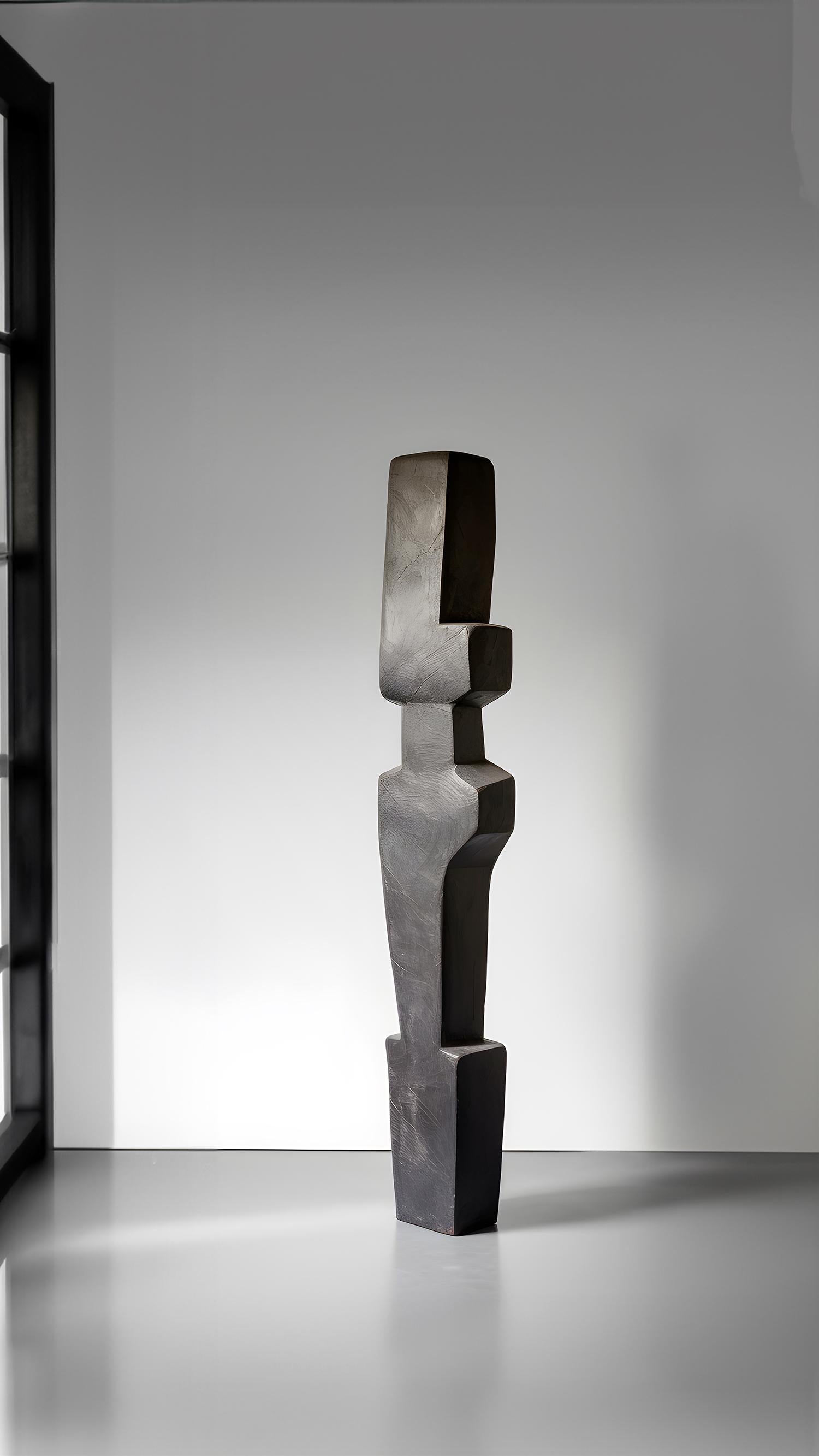Contemporary Biomorphic Carved Wood Sculpture in the style of Isamu Noguchi, Unseen Force 21  For Sale