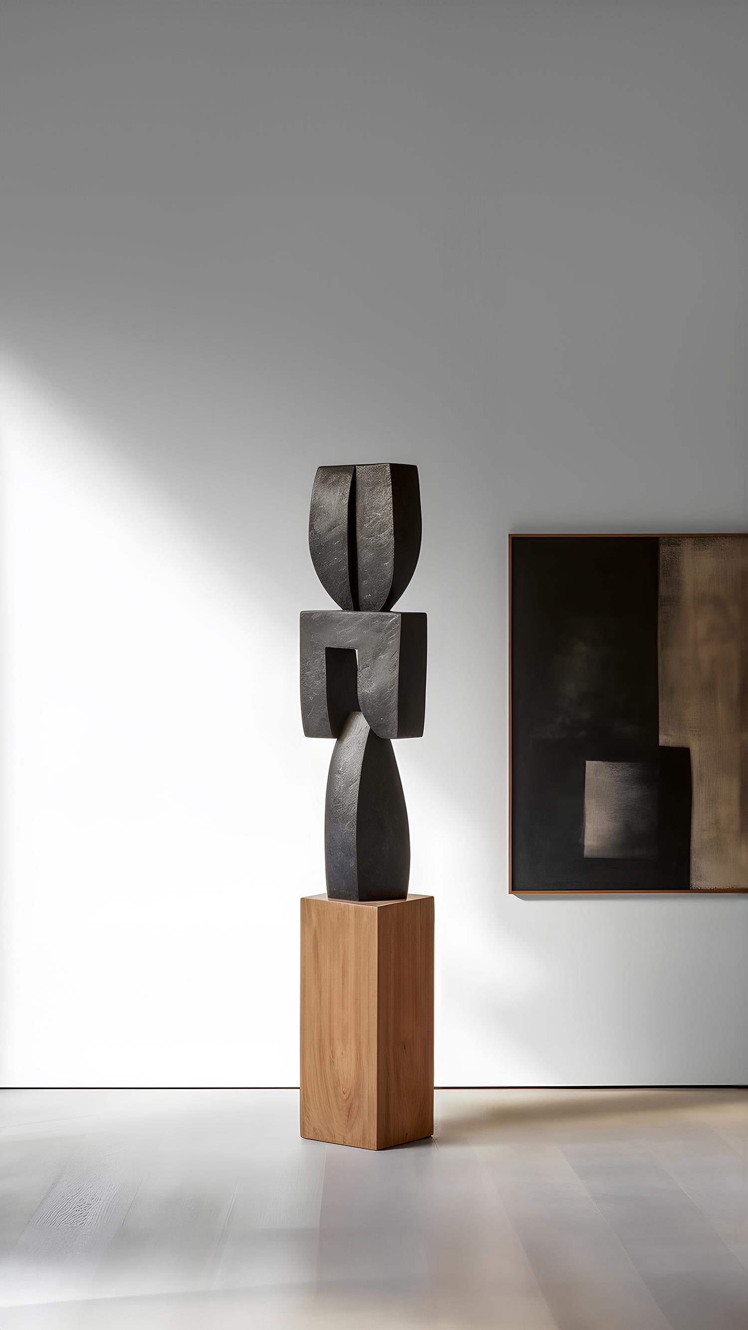 Fait main Sculpture biomorphique en bois sculpté dans le style d'Isamu Noguchi, Force invisible 22  en vente