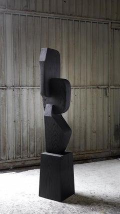 Biomorphic Carved Wood Sculpture in the style of Isamu Noguchi, Unseen Force 23