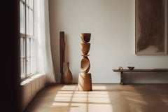 Still Stand No18: Artistic Tranquility in Tall Wood Sculpture by NONO