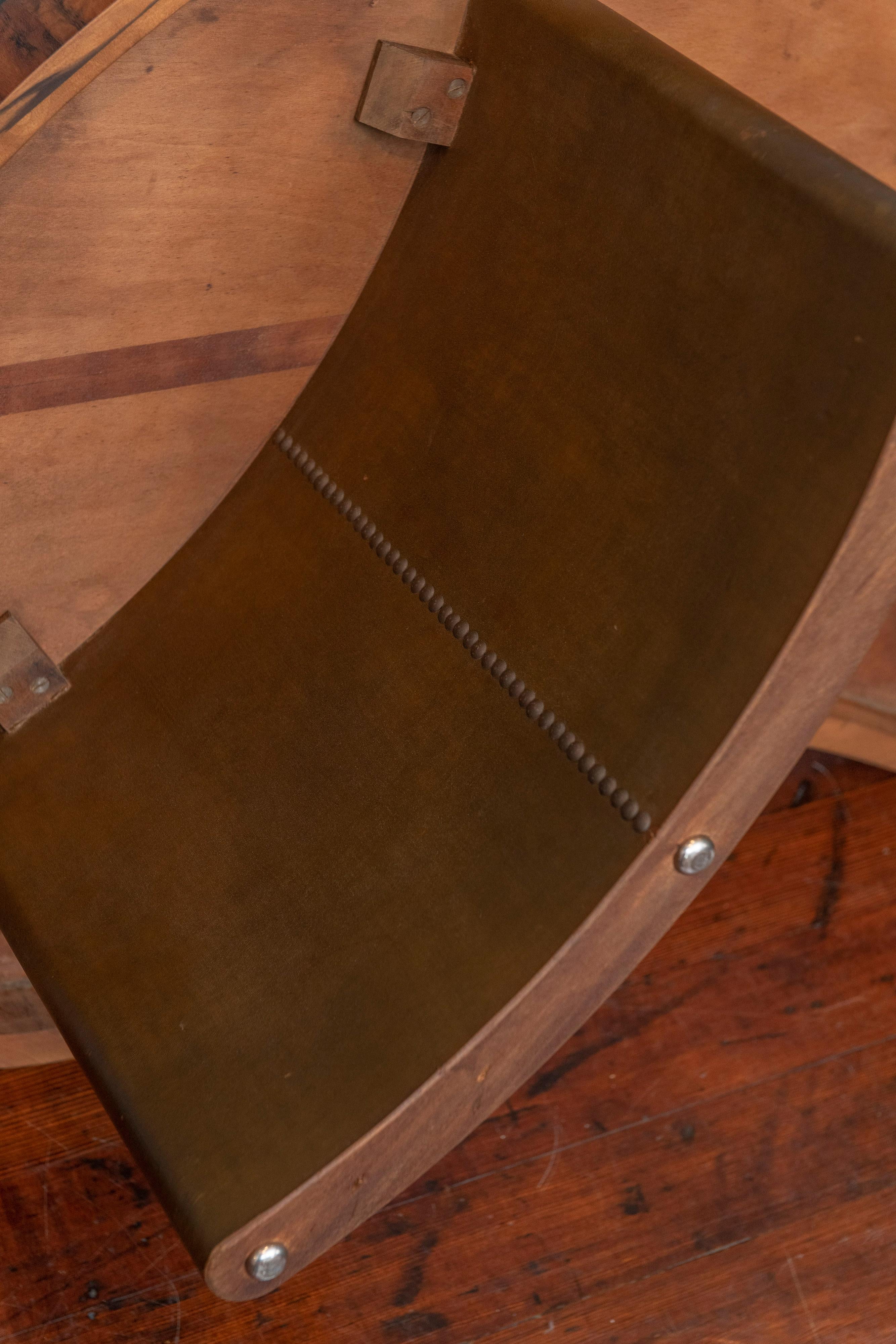 Faux Leather Biomorphic Coffee Table by Gilbert Rohde for Herman Miller