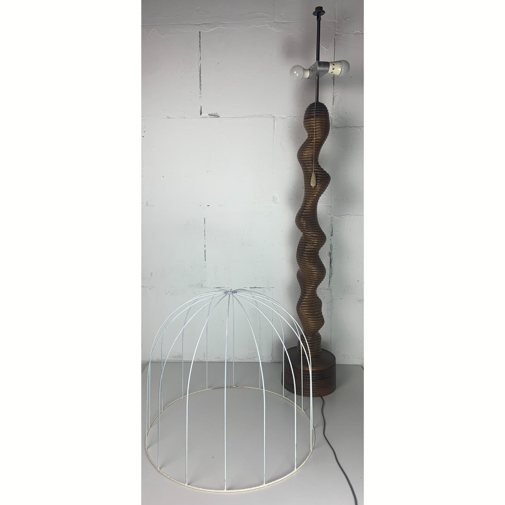Lámpara de pie Biomorphic curvy wavy de Temde, Suiza Años 60 mediados del siglo XX en venta