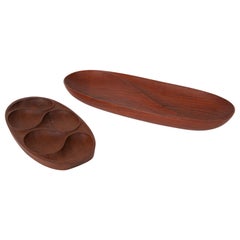 Danish Teak Platters by Laur Jensen & SH Nissen