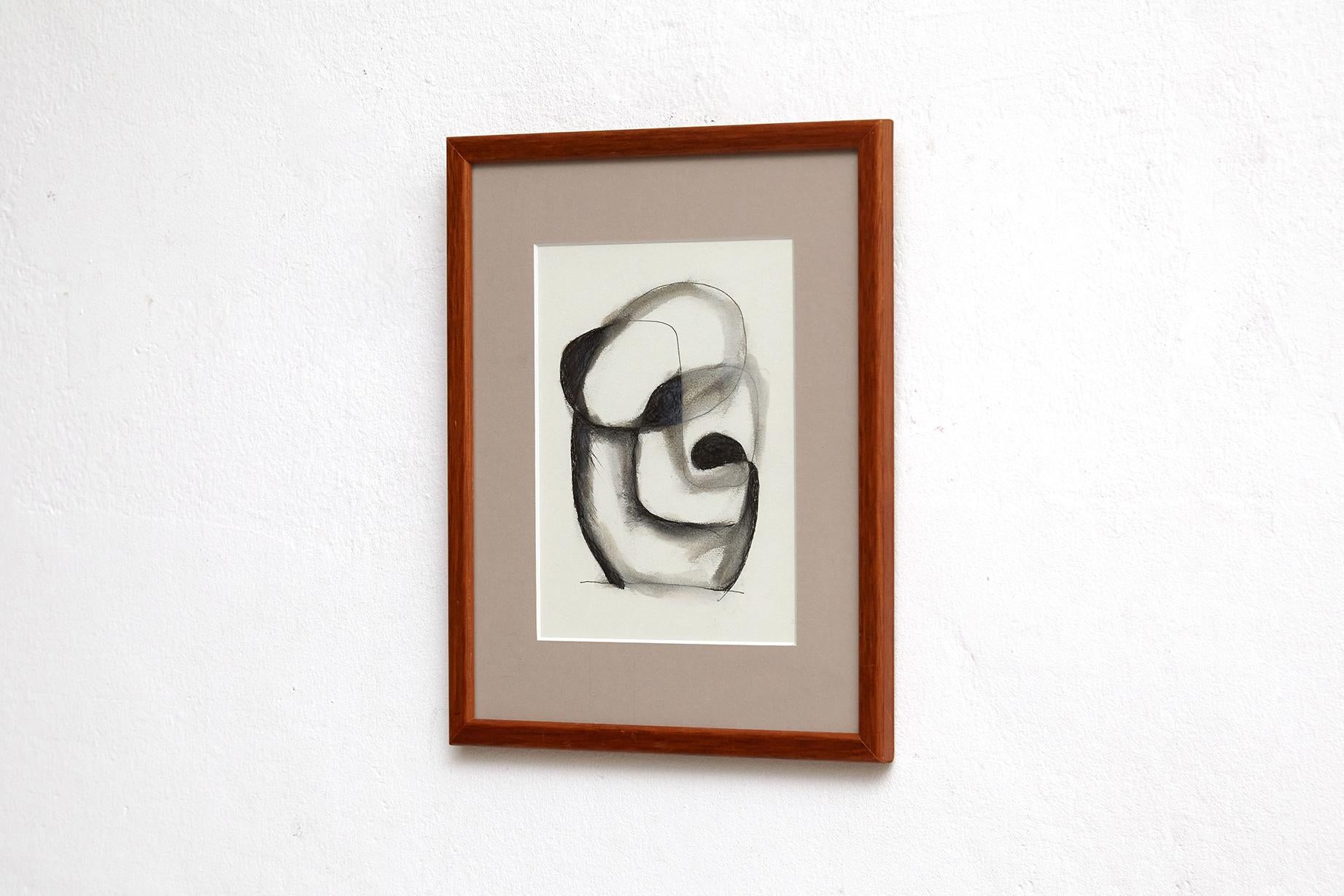„Biomorphe Zeichnung 0001“ – Tinte auf Papier von David Nobaru (Moderne der Mitte des Jahrhunderts) im Angebot