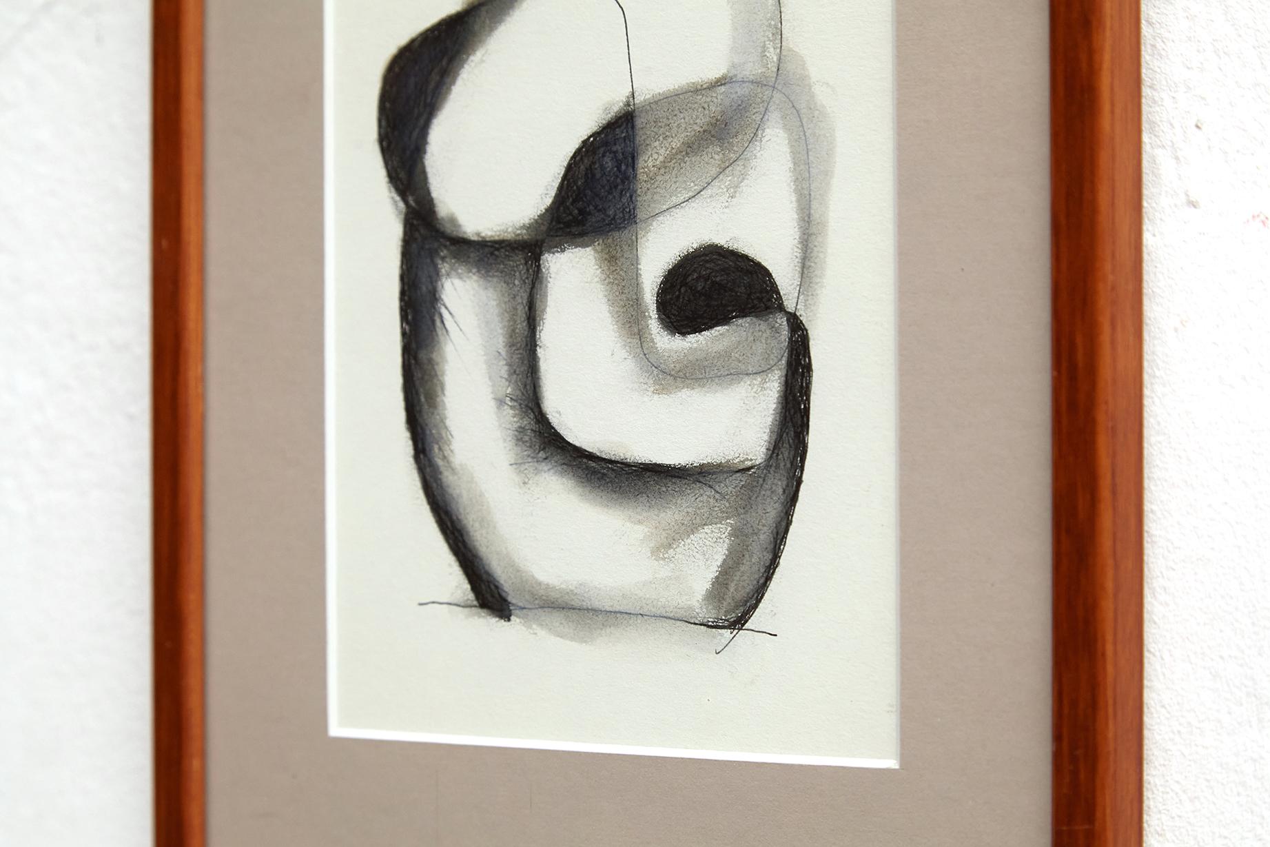 „Biomorphe Zeichnung 0001“ – Tinte auf Papier von David Nobaru (Spanisch) im Angebot