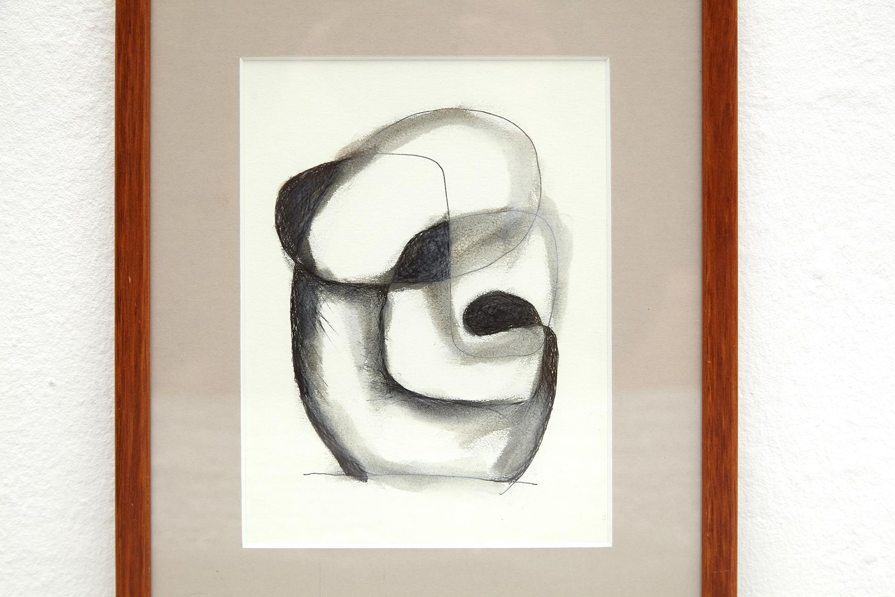 „Biomorphe Zeichnung 0001“ – Tinte auf Papier von David Nobaru im Angebot 1