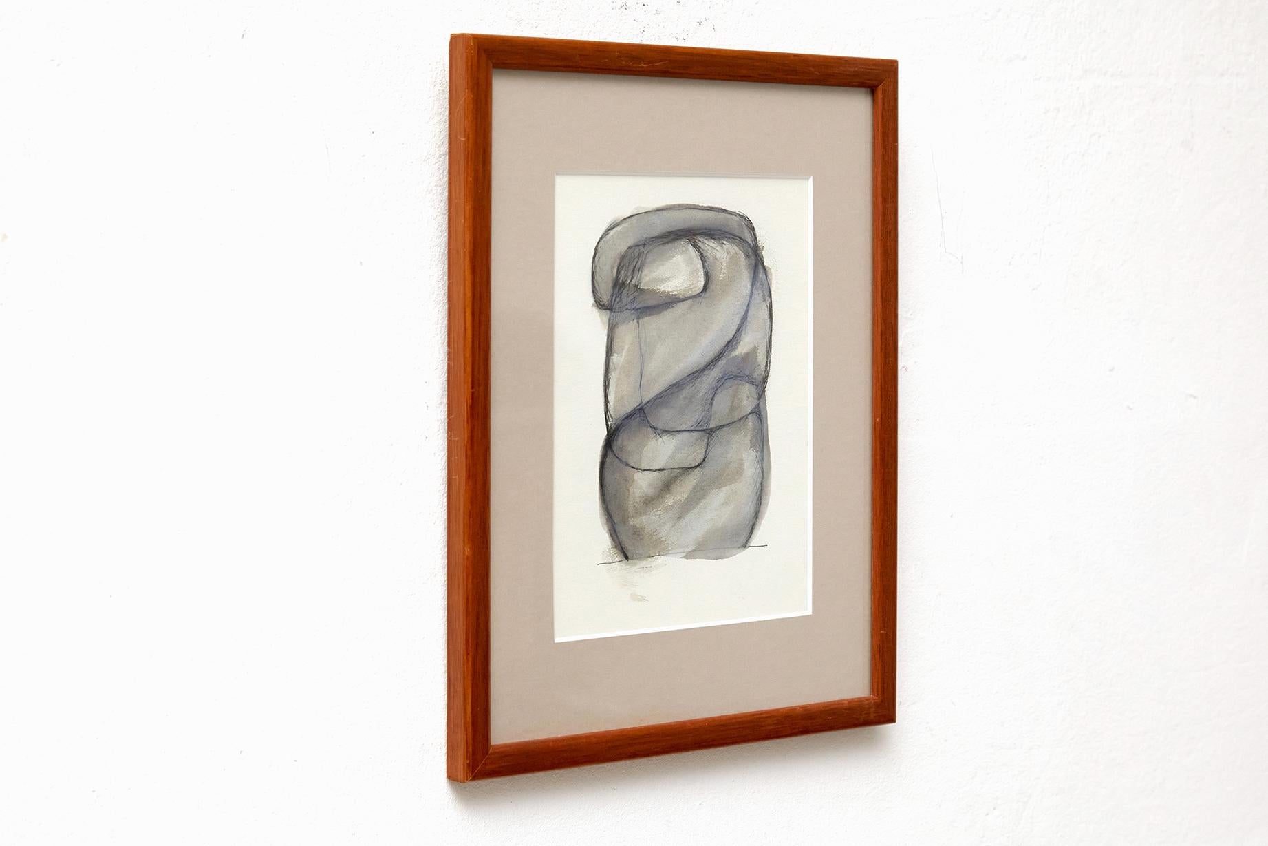 Spanish 'Biomorphic Drawing 0002' - Ink on Paper by David Nobaru For Sale