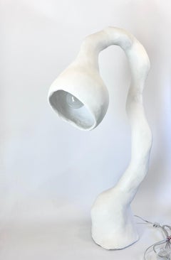 Biomorphic Floor Lamp N.5 by Studio Chora, Standing Light, White Stone, In Stock