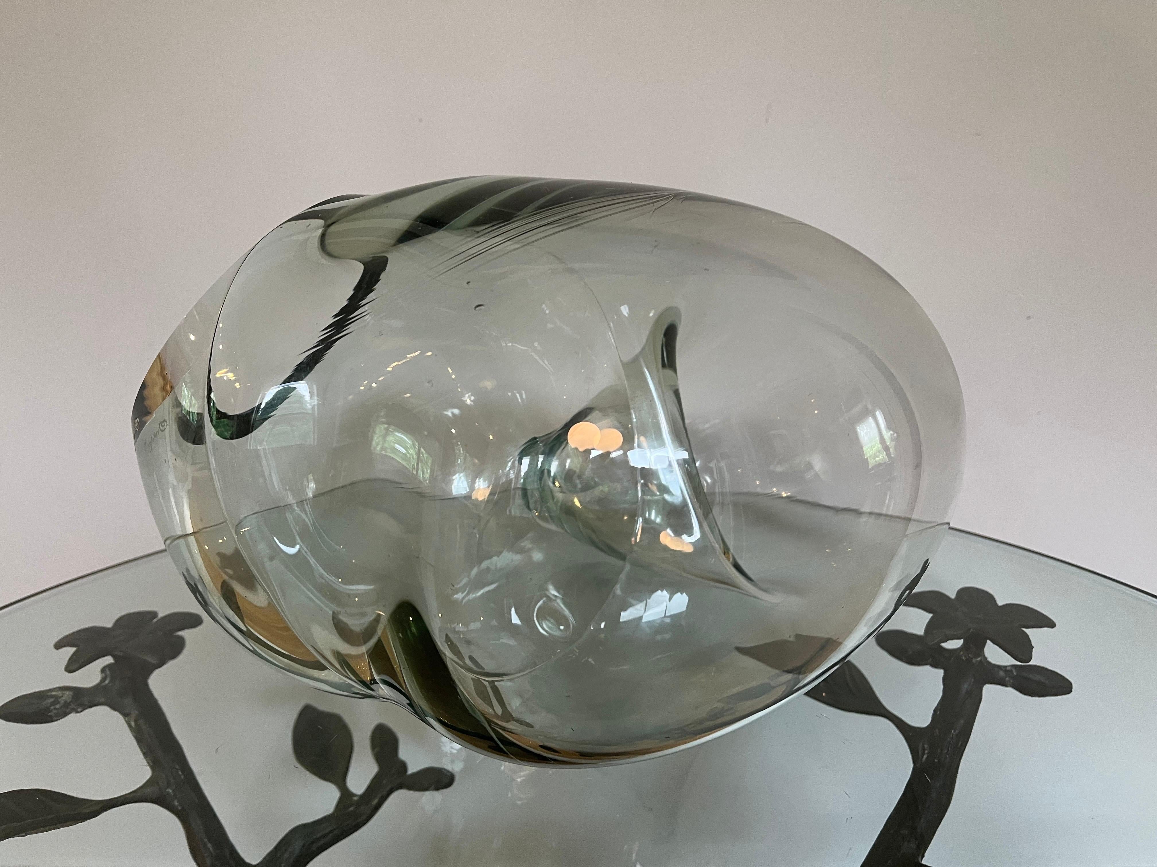 Biomorphic Glass Sculpture by John Bingham, Signed 5