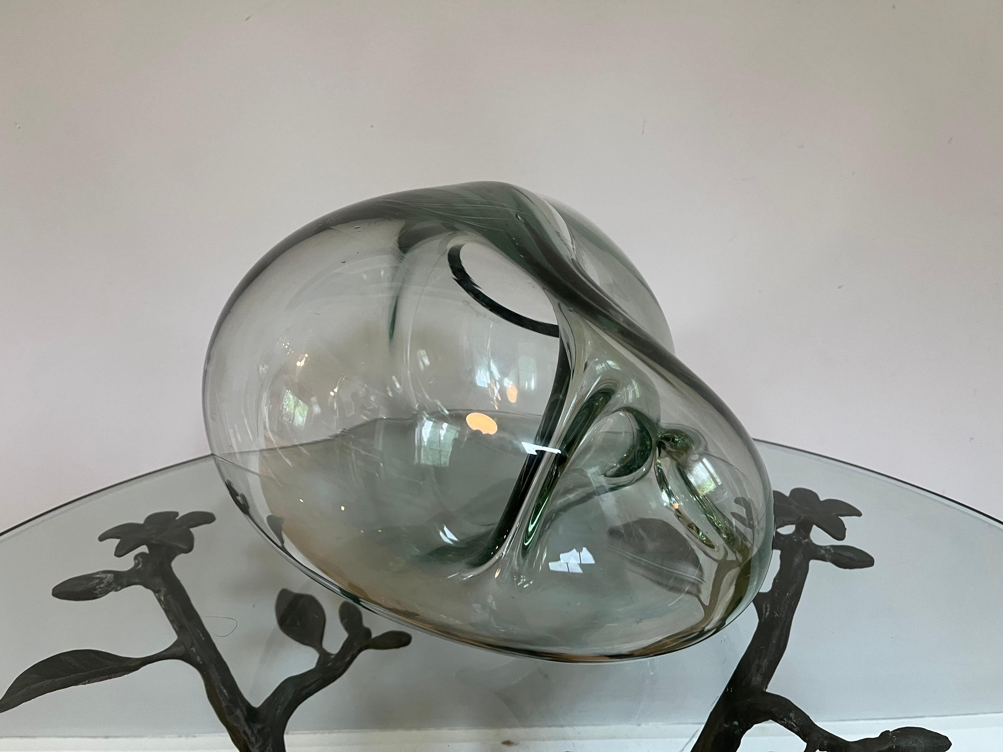 Biomorphic Glass Sculpture by John Bingham, Signed 6