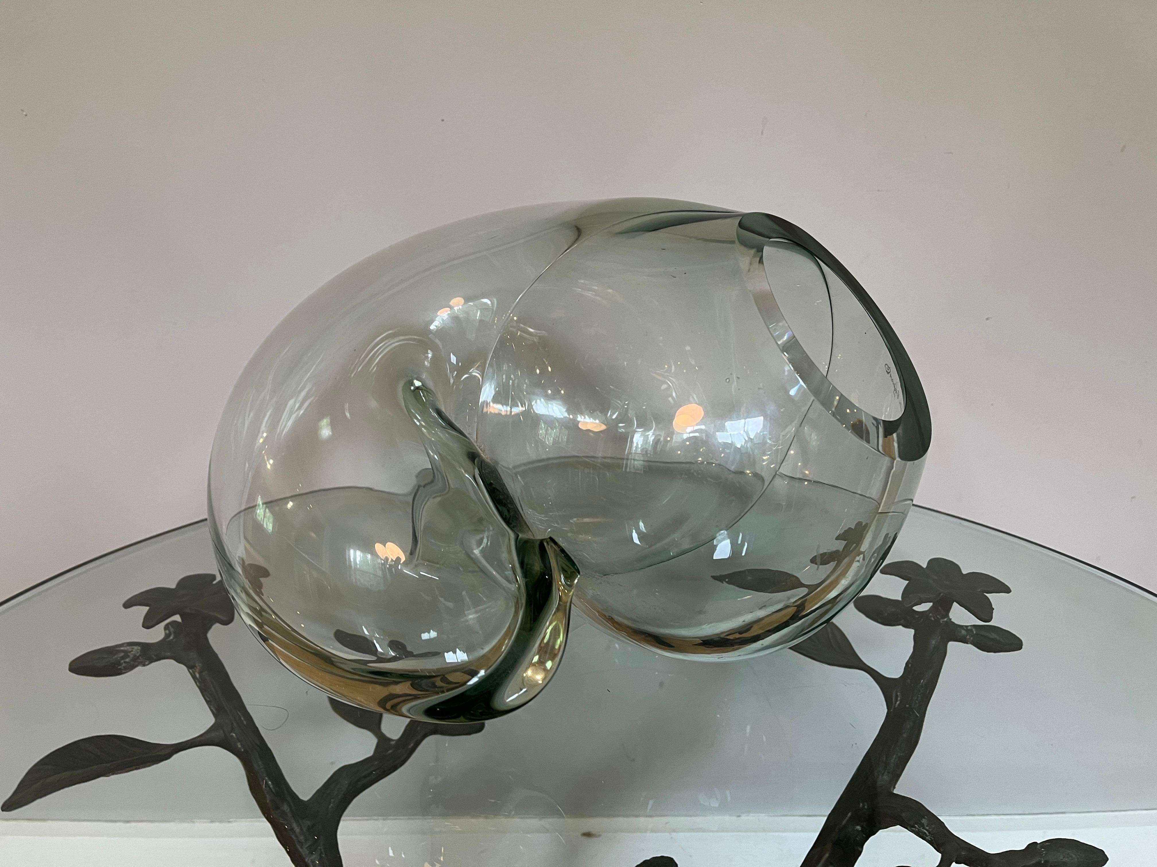 Biomorphic Glass Sculpture by John Bingham, Signed 8