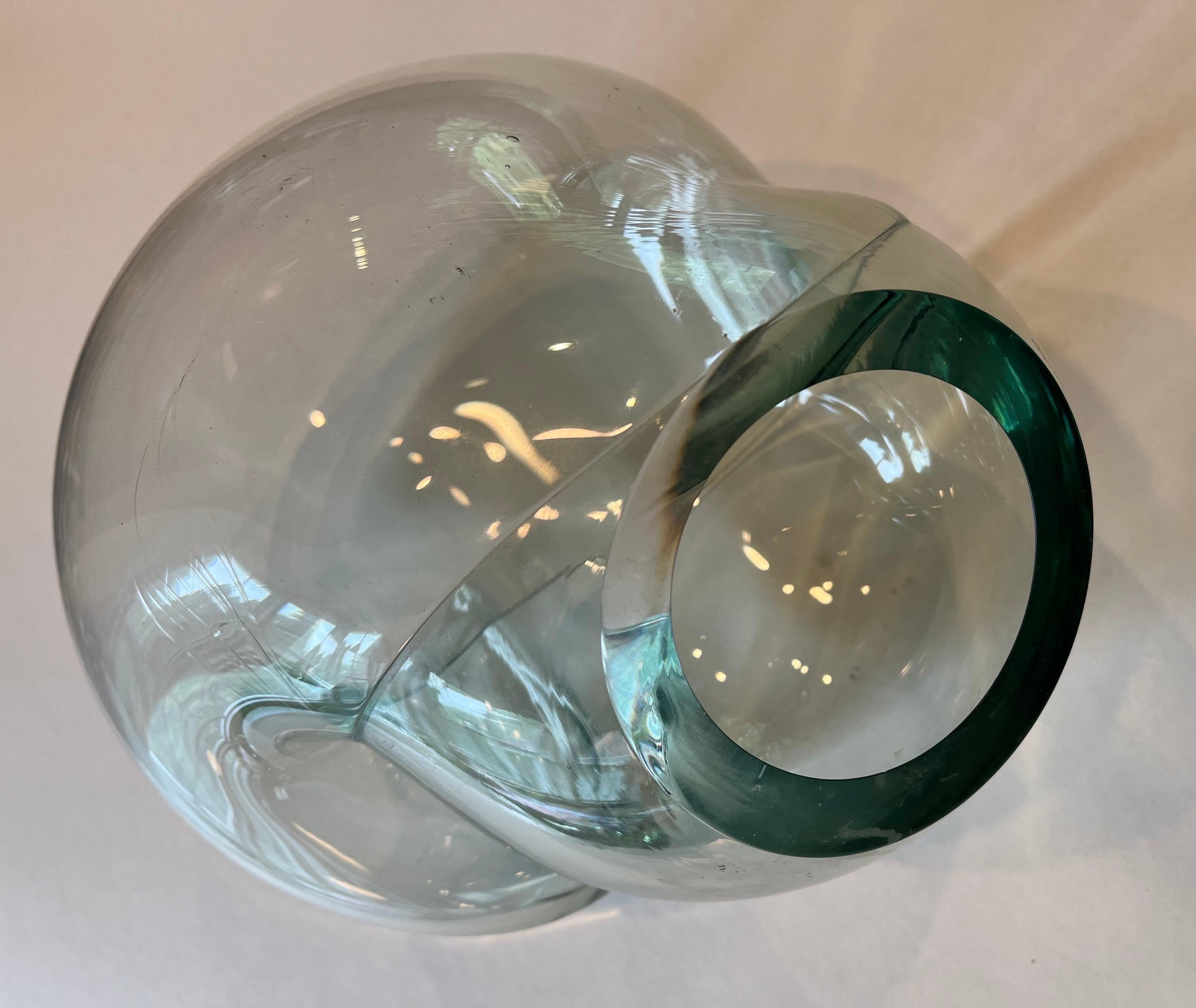 Biomorphic Glass Sculpture by John Bingham, Signed 2