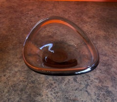 Biomorphic Hand Blown Glass Bowl "Selandia" by Per Lutken for Holmegaard