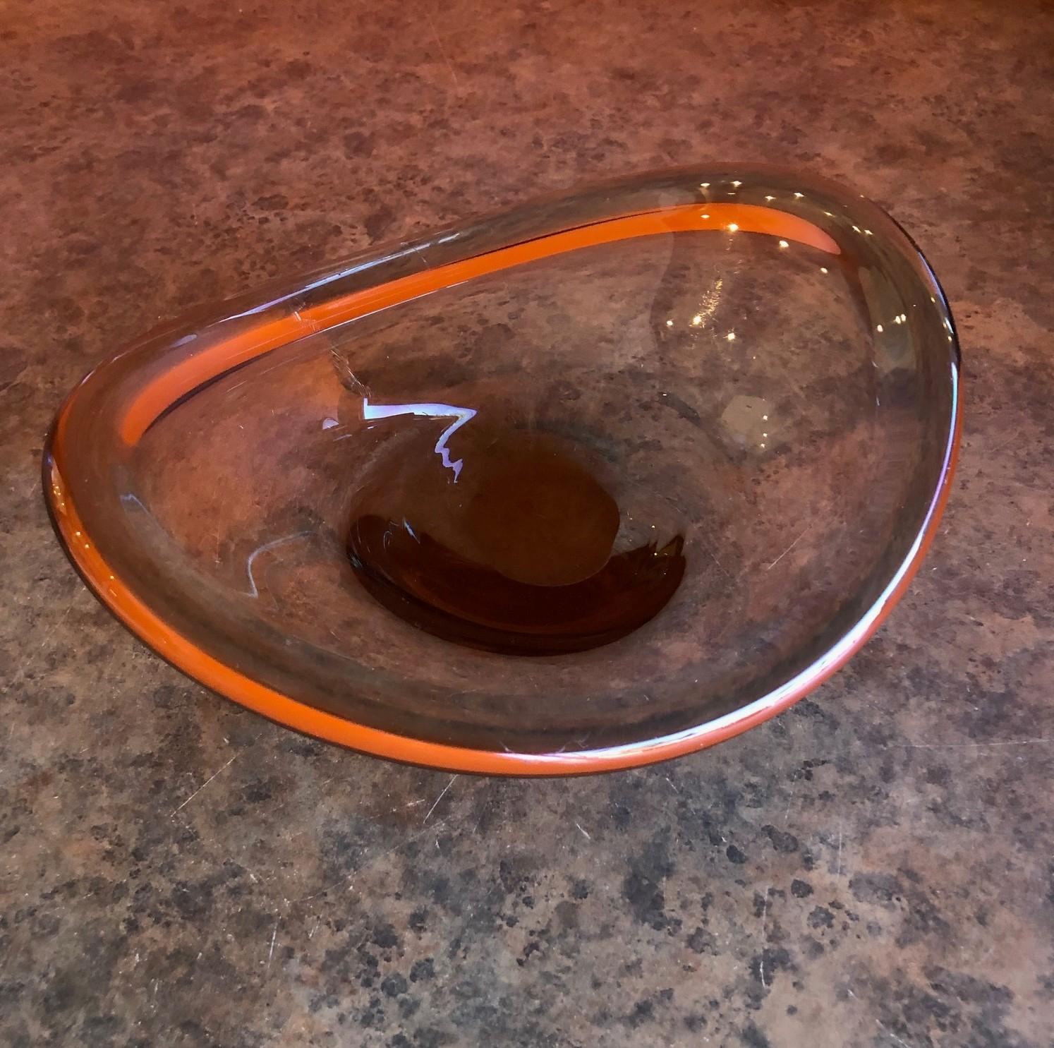 blown glass dish