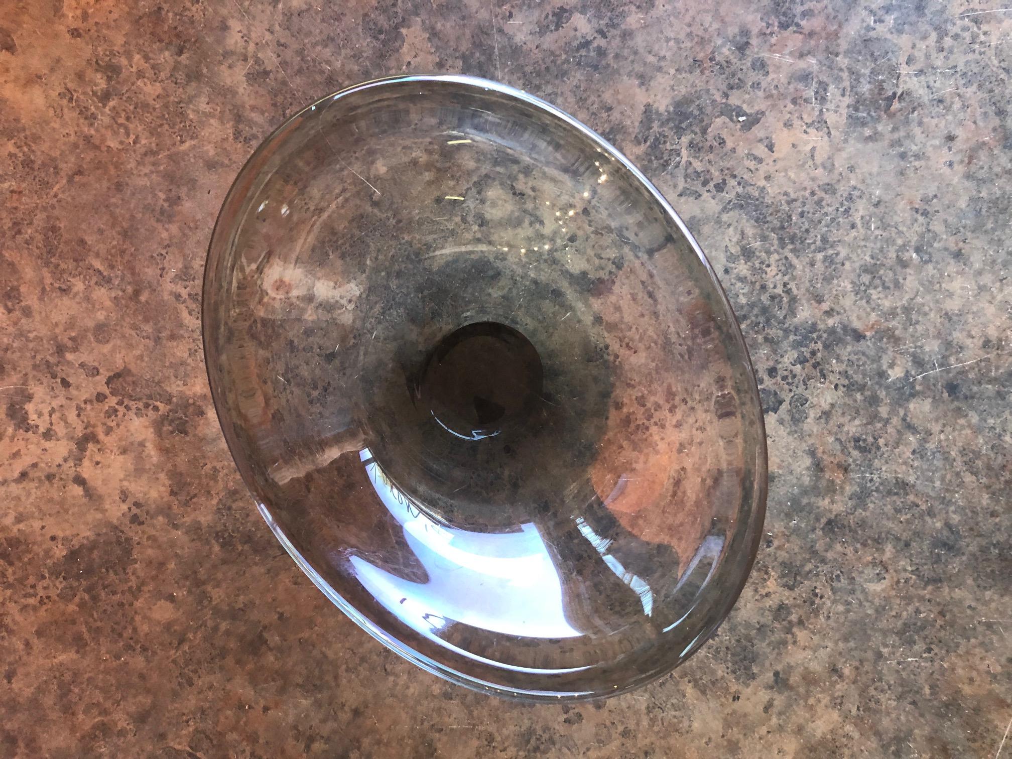 Biomorphic Hand Blown Glass Bowl 