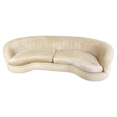 Biomorphic Kidney Bean Shaped Sofa by Directional, 1970s