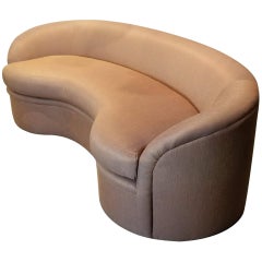 Biomorphic Kidney Form Sofa by Directional Furniture