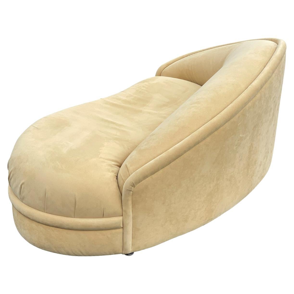 Biomorphic Kidney Shaped Mid-Century Modern Chaise Lounge Sofa For Sale