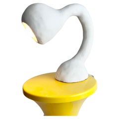 Biomorphic Light by Studio Chora, Table Lamp, White Limestone, In Stock