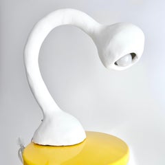 Biomorphic Line by Studio Chora, Table Lamp, White Limestone, In Stock