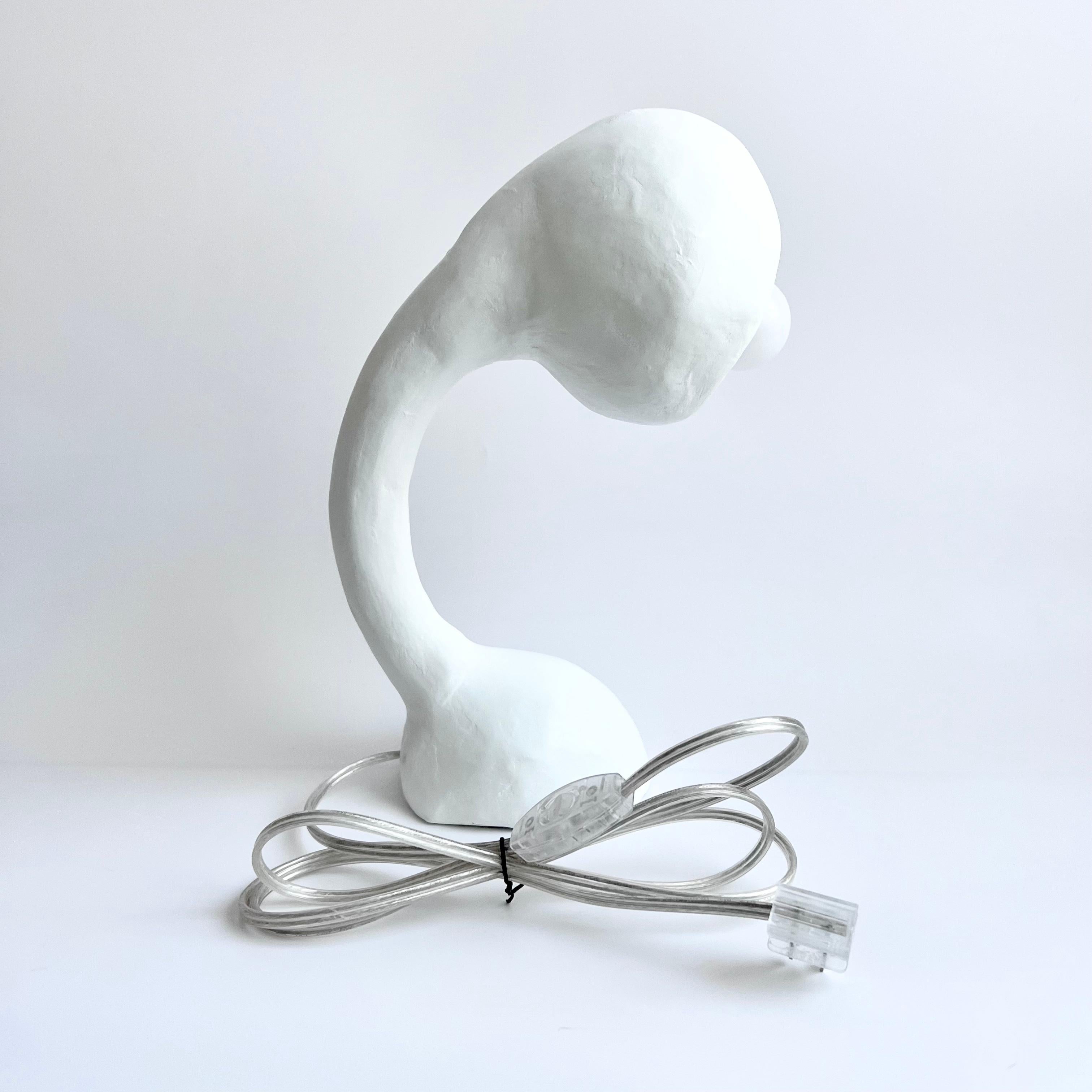 Biomorphic Line by Studio Chora, Accent Table Lamp, White Lime Plaster, In Stock 3