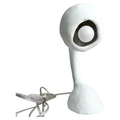 Biomorphic Line by Studio Chora, Accent Table Lamp, White Lime Plaster, In Stock